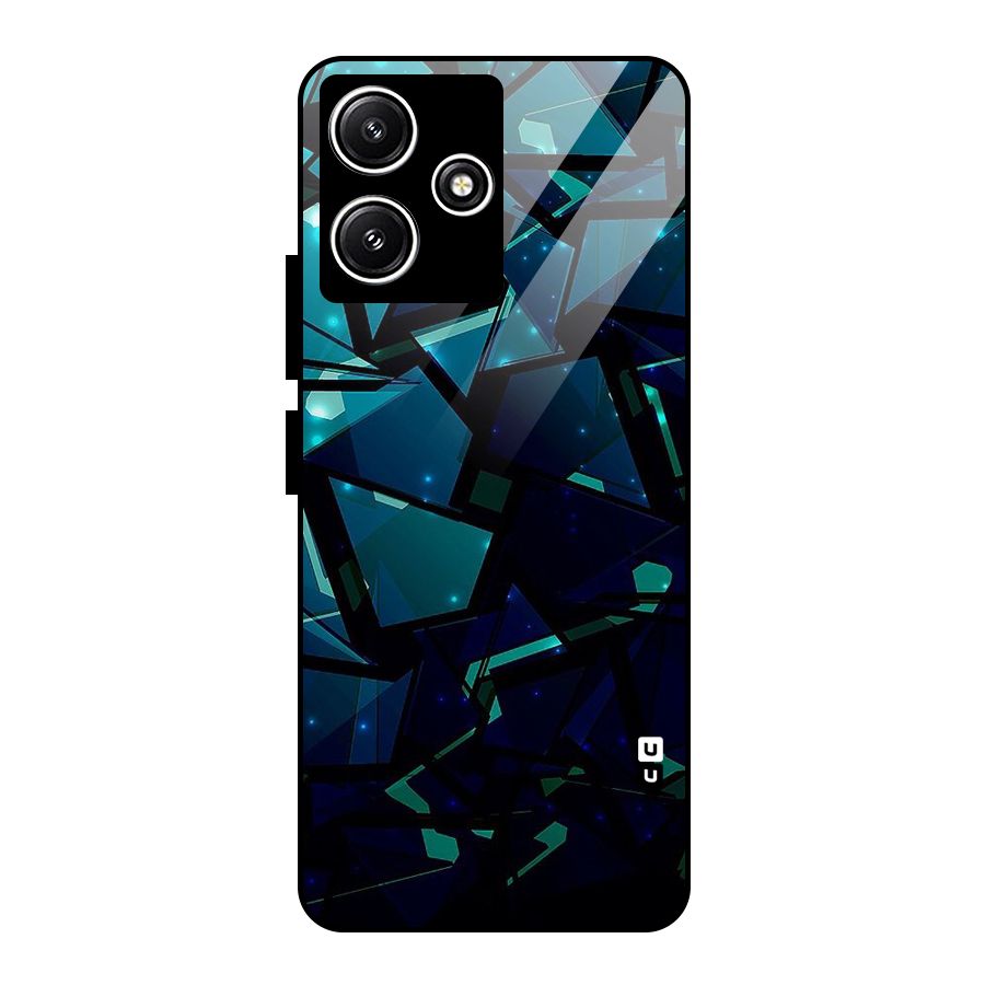 Abstract Glass Design Glass Back Case for Poco M6 Pro