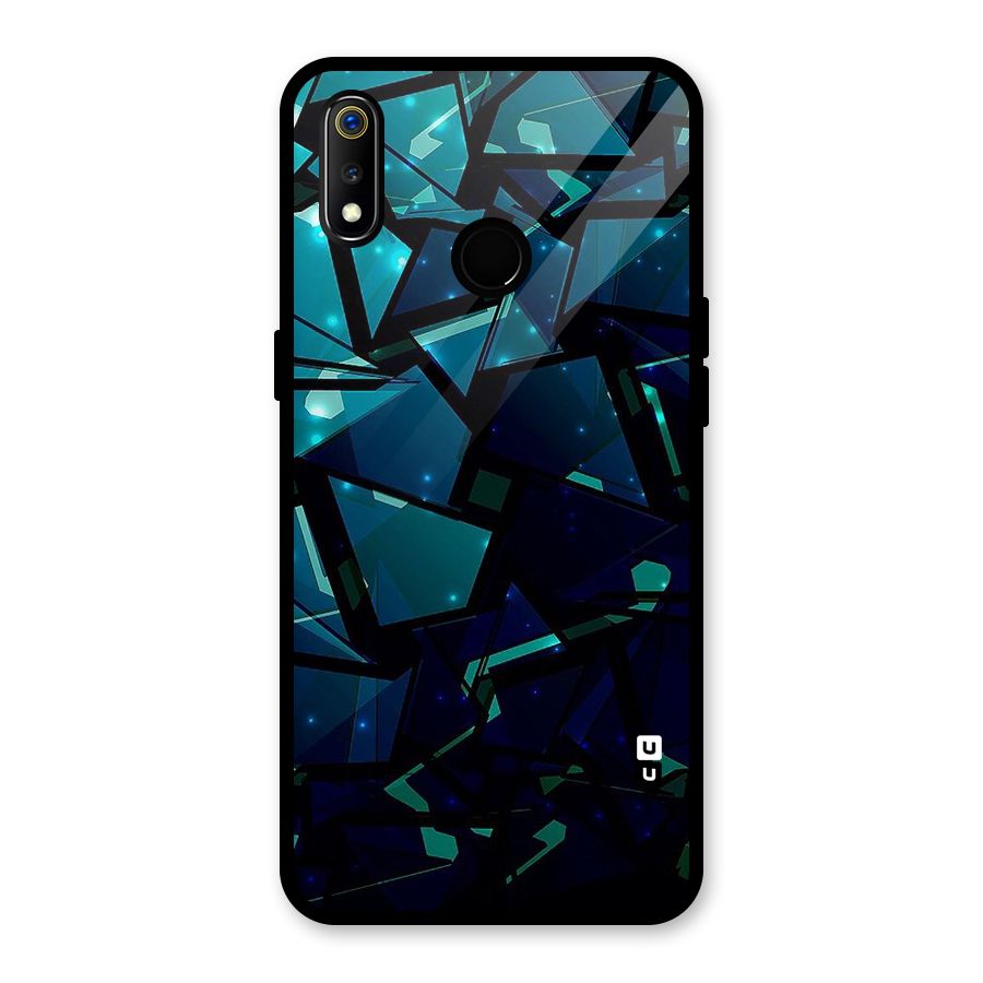 Abstract Glass Design Glass Back Case for Realme 3