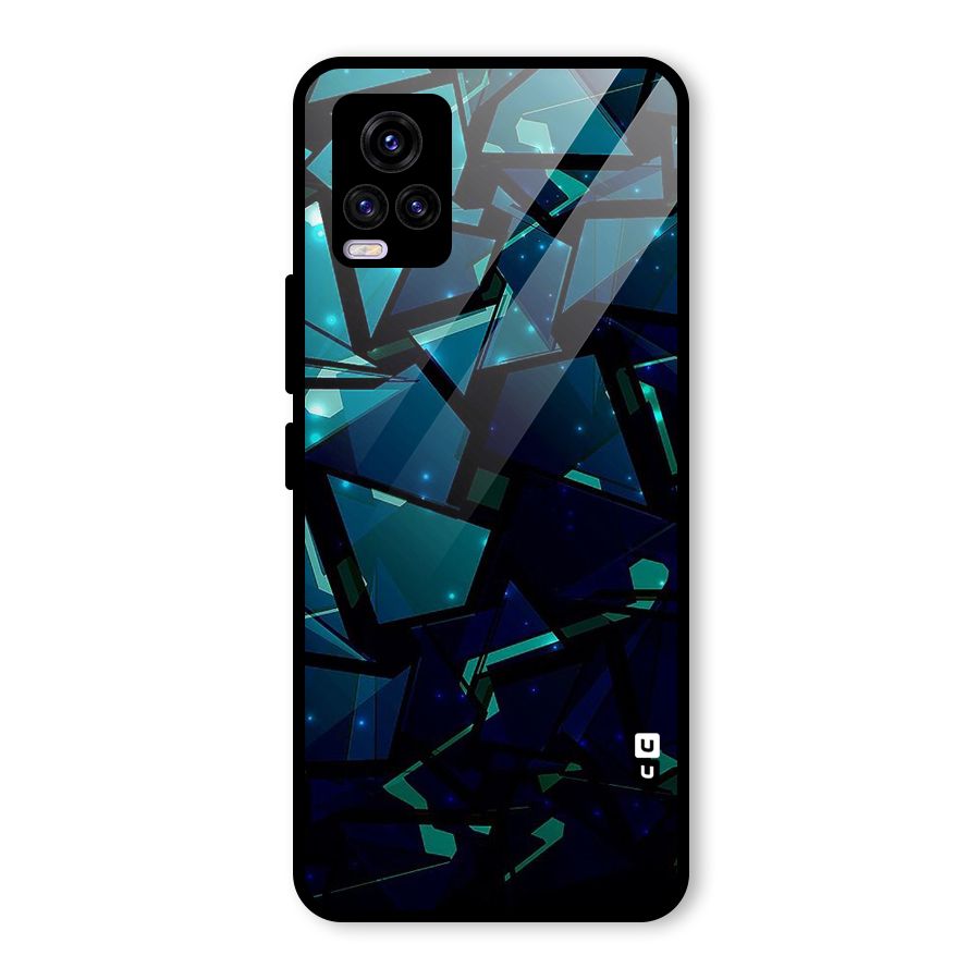 Abstract Glass Design Glass Back Case for Vivo V20 2021