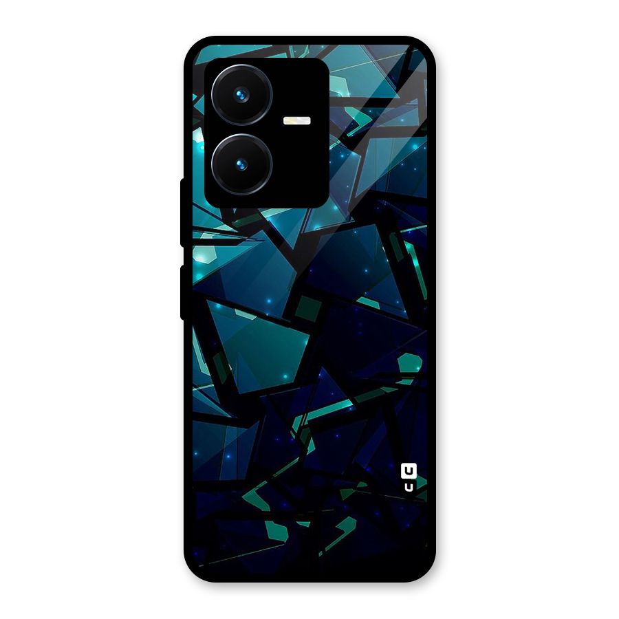 Abstract Glass Design Glass Back Case for Vivo Y22s