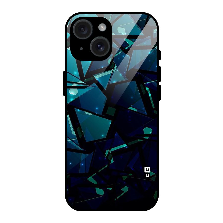 Abstract Glass Design Glass Back Case for iPhone 15