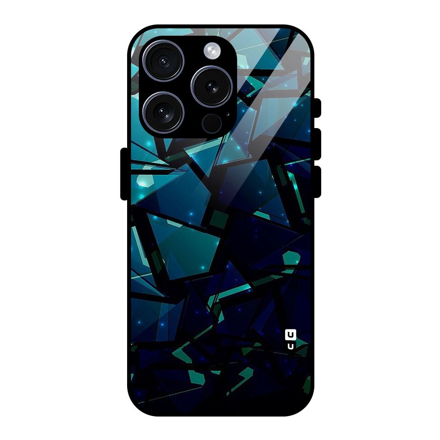 Abstract Glass Design Glass Back Case for iPhone 15 Pro