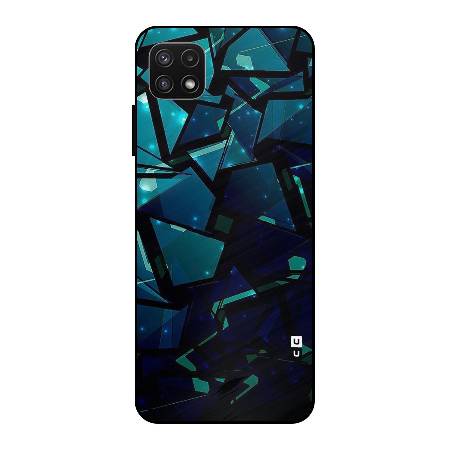 Abstract Glass Design Metal Back Case for Galaxy A22 5G