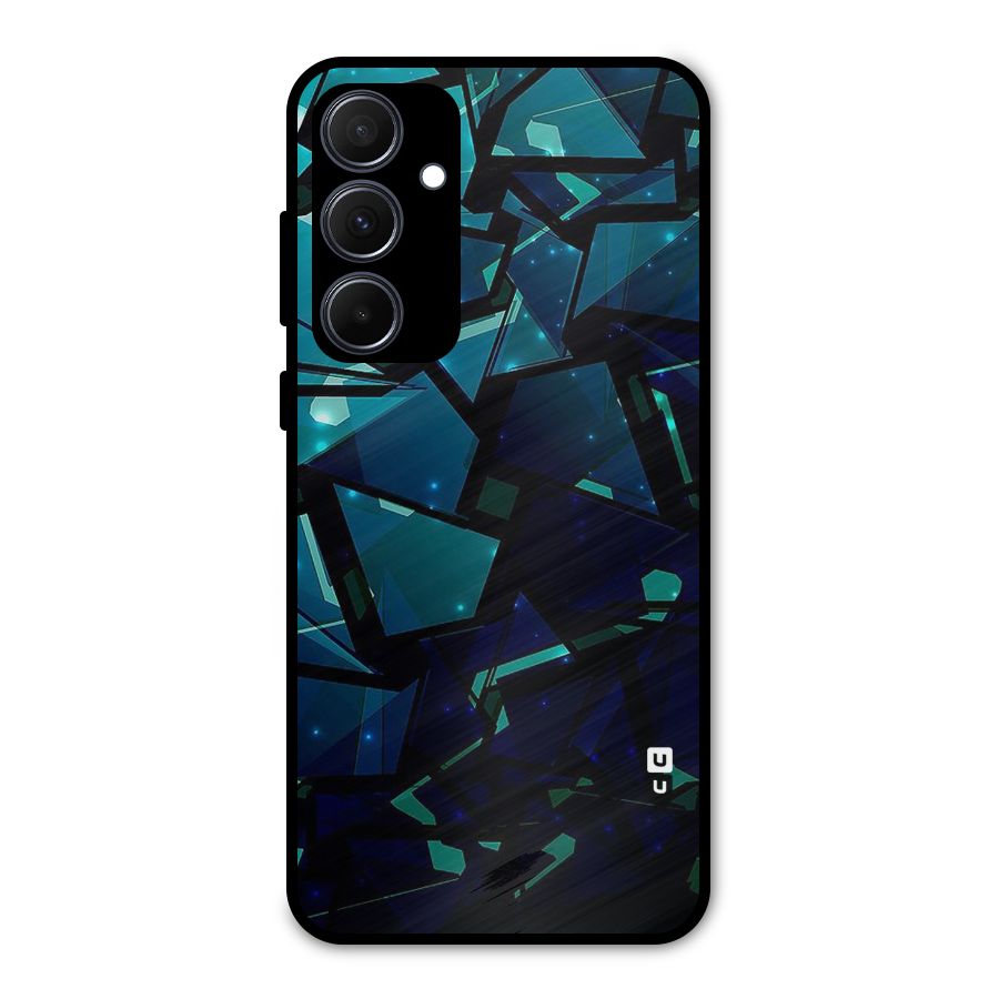 Abstract Glass Design Metal Back Case for Galaxy A35