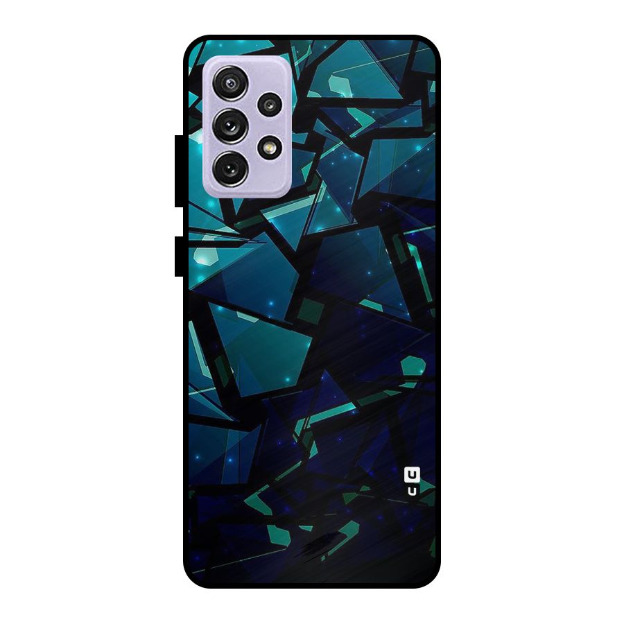 Abstract Glass Design Metal Back Case for Galaxy A72