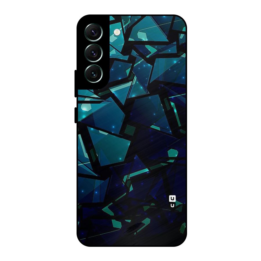 Abstract Glass Design Metal Back Case for Galaxy S22 Plus 5G