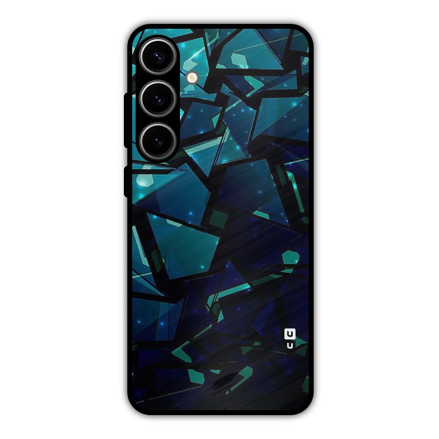 Abstract Glass Design Metal Back Case for Galaxy S24 Plus