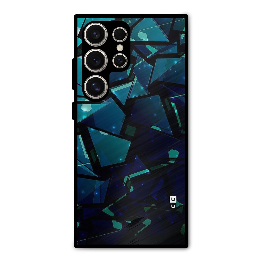 Abstract Glass Design Metal Back Case for Galaxy S24 Ultra