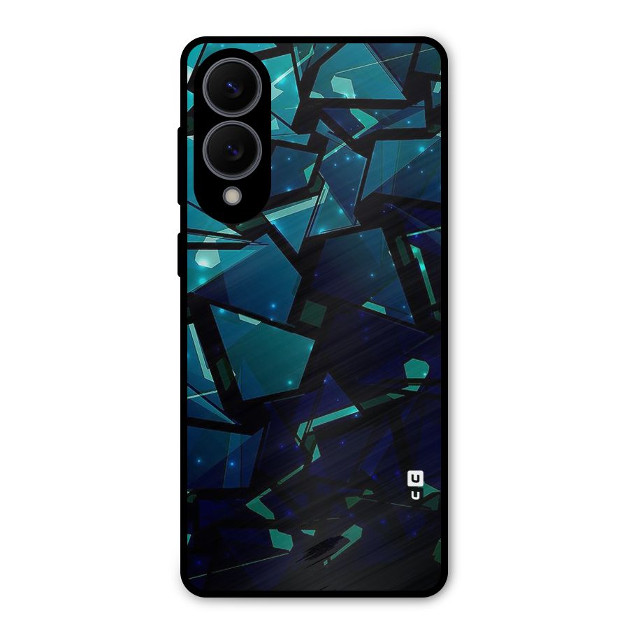 Abstract Glass Design Metal Back Case for Galaxy S25 Edge