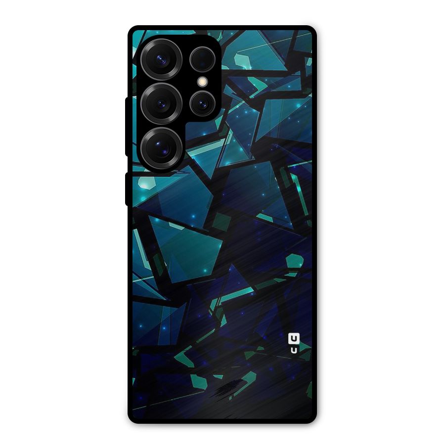 Abstract Glass Design Metal Back Case for Galaxy S25 Ultra