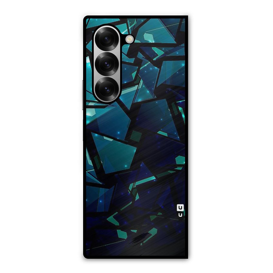 Abstract Glass Design Metal Back Case for Galaxy Z Fold6