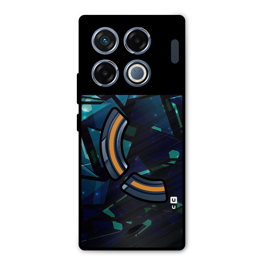 Abstract Glass Design Metal Back Case for Infinix GT 20 Pro