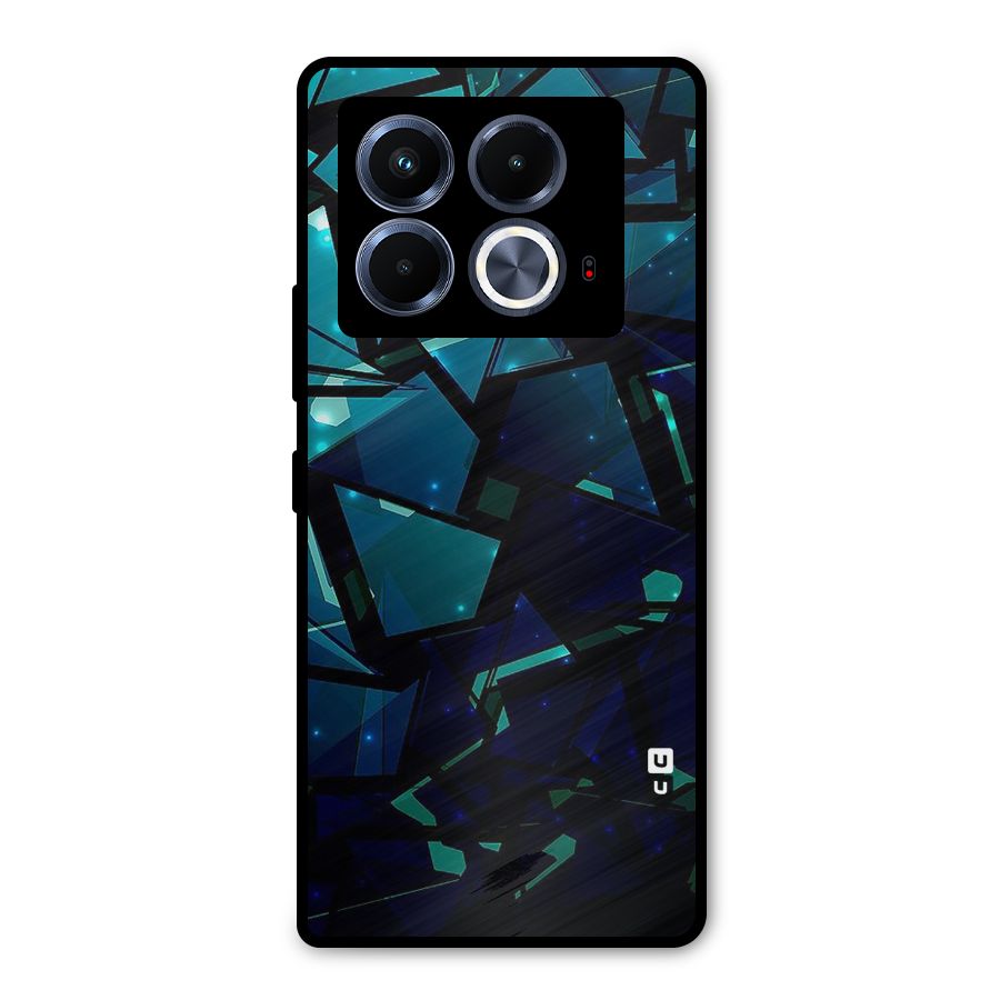 Abstract Glass Design Metal Back Case for Infinix Note 40 5G