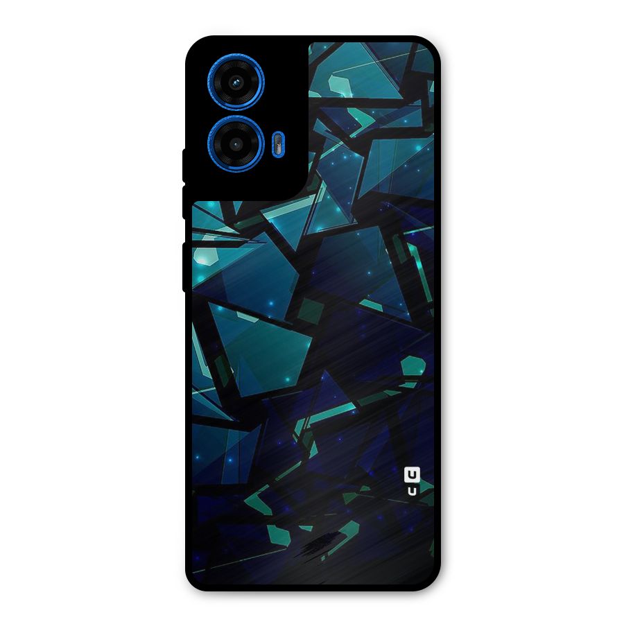 Abstract Glass Design Metal Back Case for Moto G45