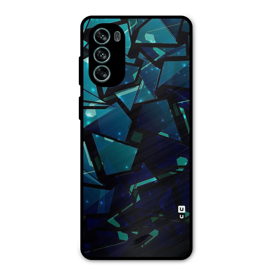 Abstract Glass Design Metal Back Case for Moto G62