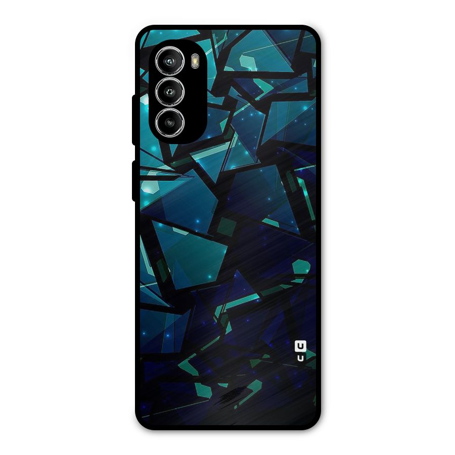 Abstract Glass Design Metal Back Case for Moto G82