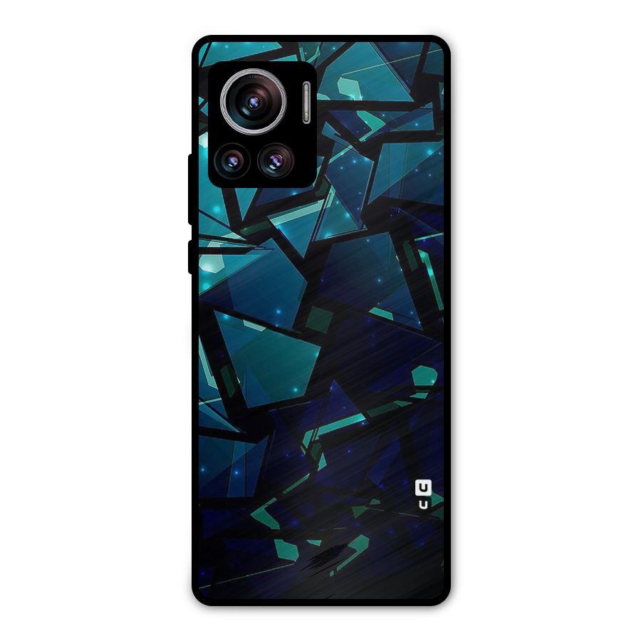 Abstract Glass Design Metal Back Case for Motorola Edge 30 Ultra