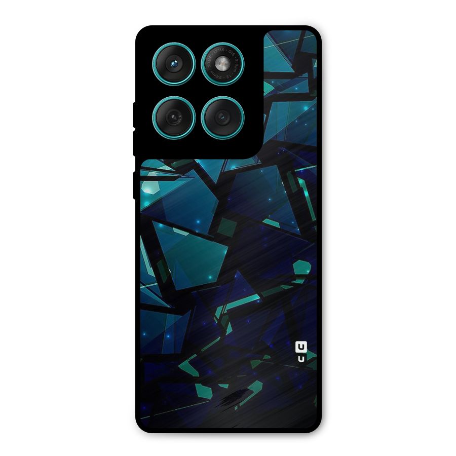 Abstract Glass Design Metal Back Case for Motorola Edge 60