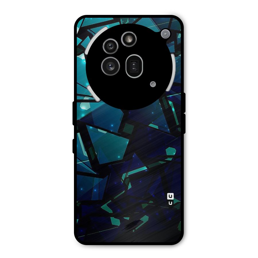 Abstract Glass Design Metal Back Case for Nothing Phone 3a Pro