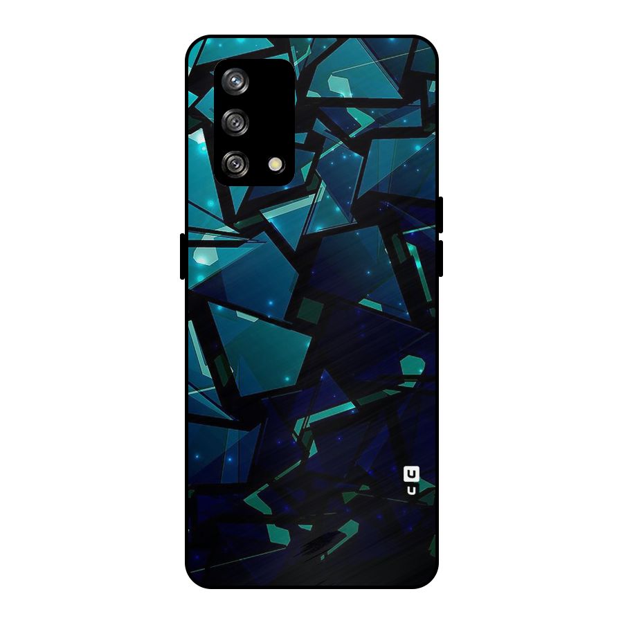 Abstract Glass Design Metal Back Case for Oppo F19