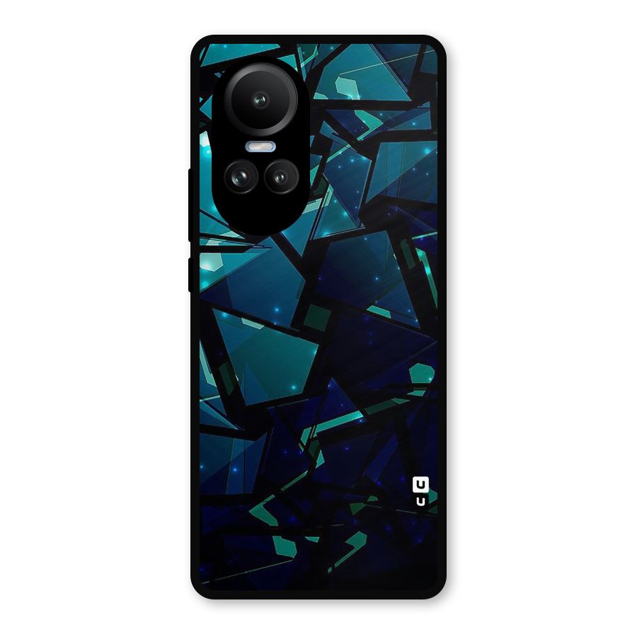 Abstract Glass Design Metal Back Case for Oppo Reno10 Pro