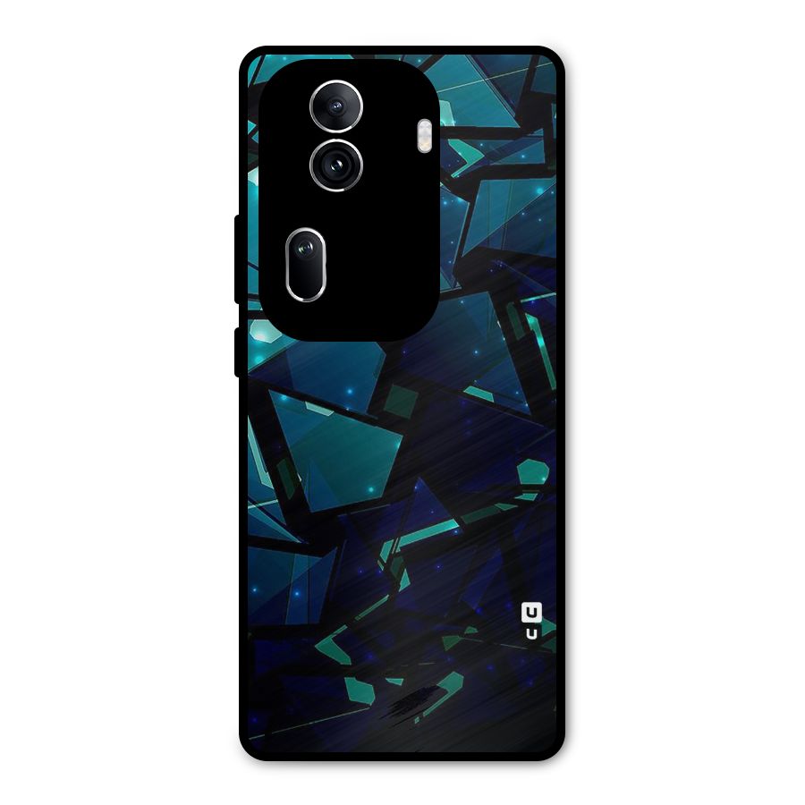 Abstract Glass Design Metal Back Case for Oppo Reno11 Pro 5G