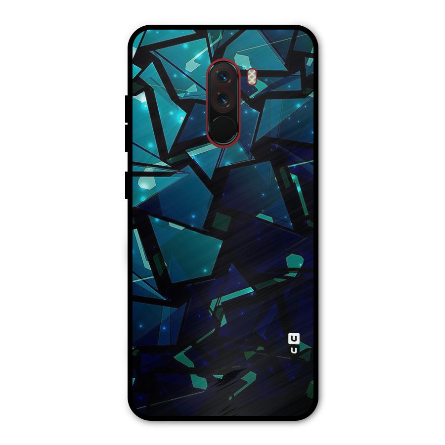 Abstract Glass Design Metal Back Case for Poco F1