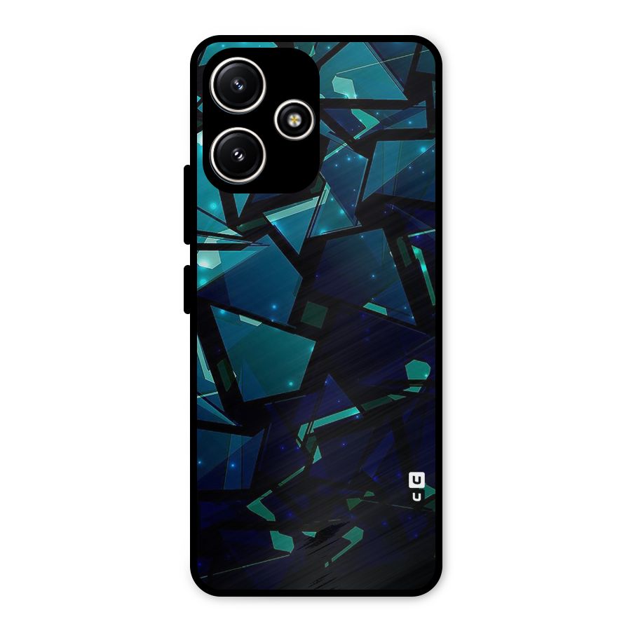 Abstract Glass Design Metal Back Case for Poco M6 Pro