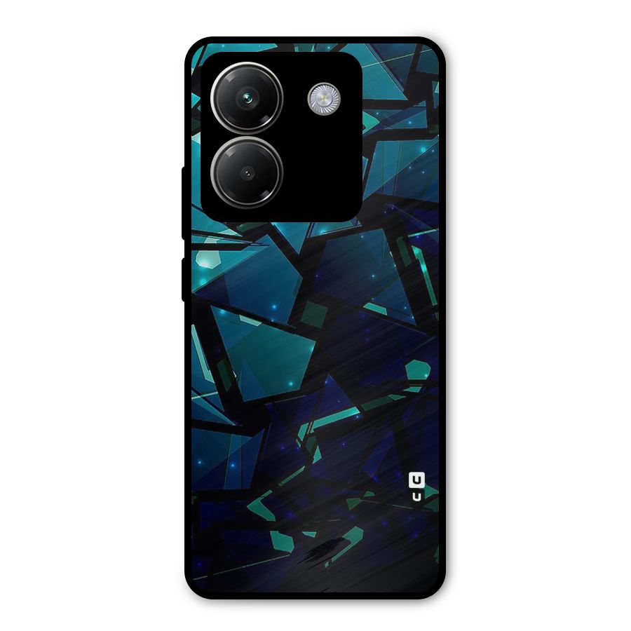 Abstract Glass Design Metal Back Case for Poco M7 Pro 5G