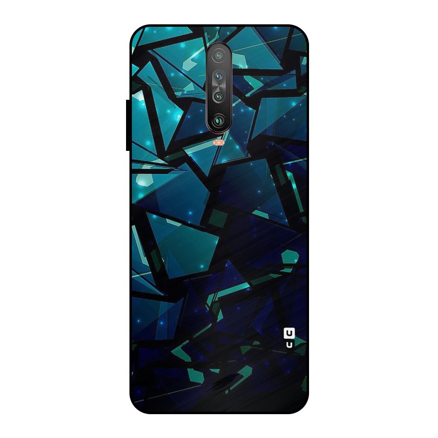 Abstract Glass Design Metal Back Case for Poco X2