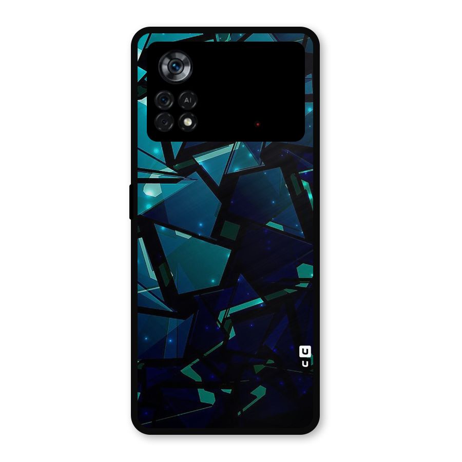Abstract Glass Design Metal Back Case for Poco X4 Pro 5G