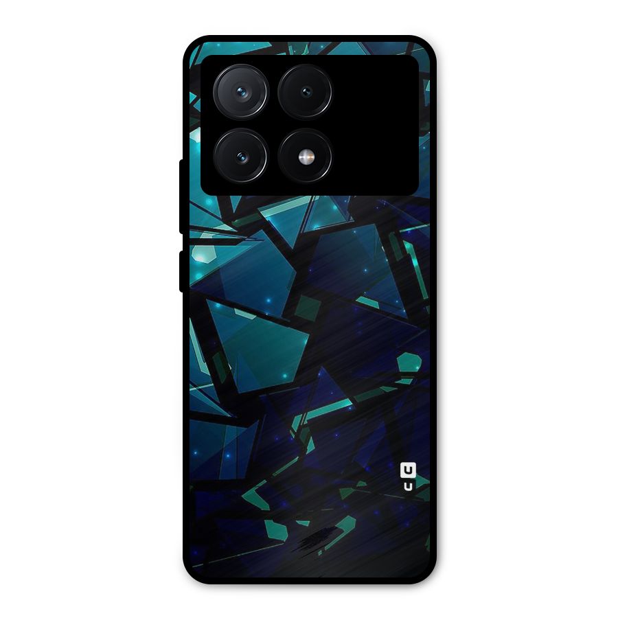 Abstract Glass Design Metal Back Case for Poco X6 Pro