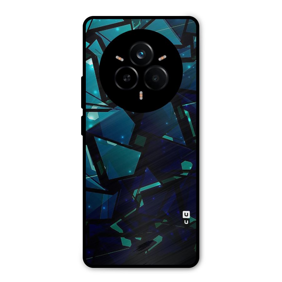 Abstract Glass Design Metal Back Case for Realme 14 Pro
