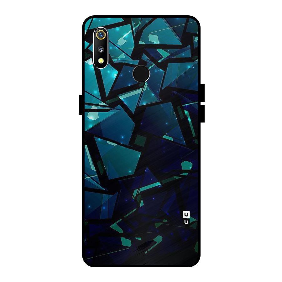 Abstract Glass Design Metal Back Case for Realme 3i