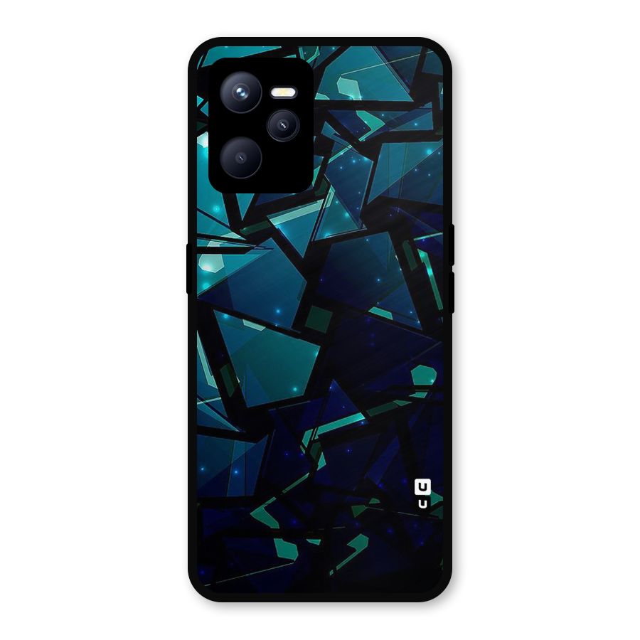 Abstract Glass Design Metal Back Case for Realme C35