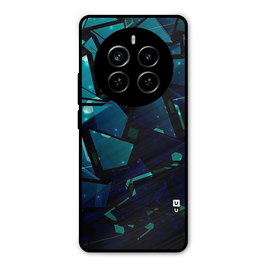 Abstract Glass Design Metal Back Case for Realme P1 Pro