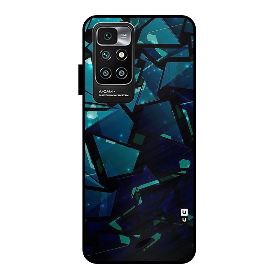 Abstract Glass Design Metal Back Case for Redmi 10 Prime