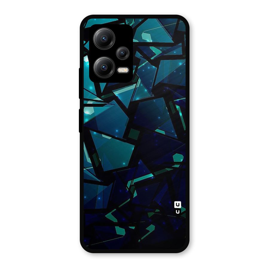 Abstract Glass Design Metal Back Case for Redmi Note 12 5G