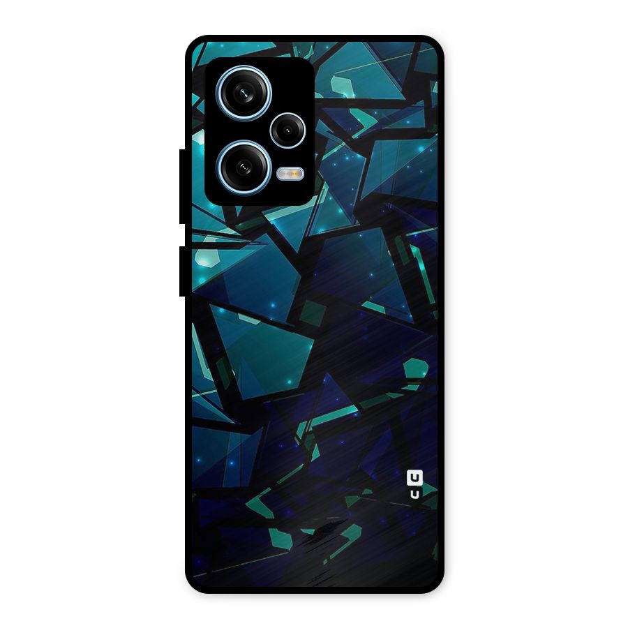 Abstract Glass Design Metal Back Case for Redmi Note 12 Pro