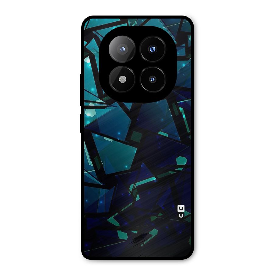 Abstract Glass Design Metal Back Case for Redmi Note 14 Pro Plus 5G