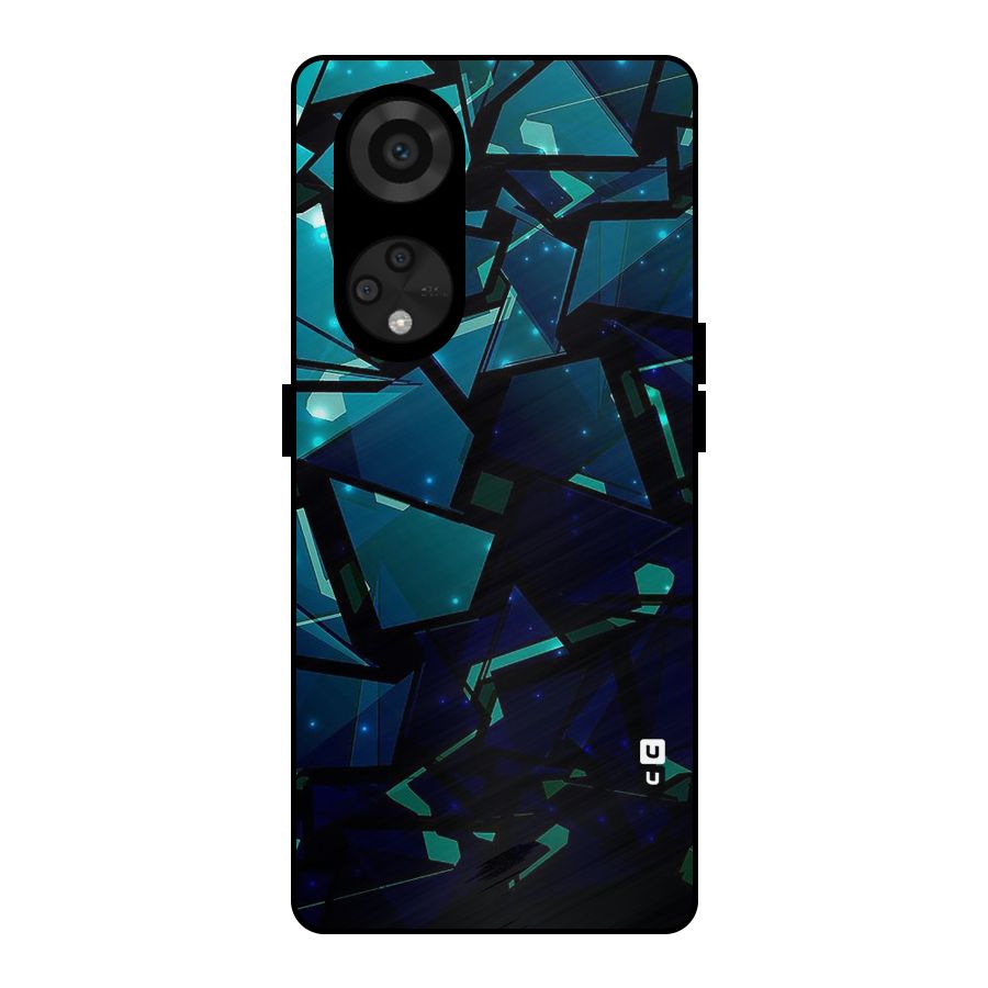 Abstract Glass Design Metal Back Case for Reno8 T 5G