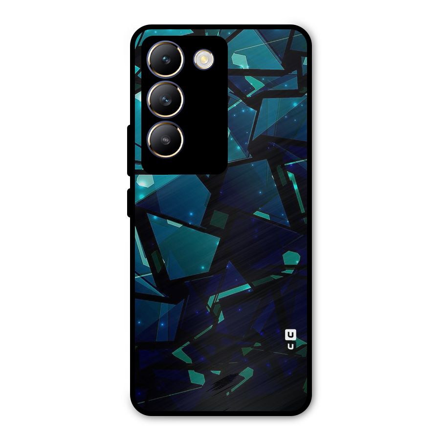 Abstract Glass Design Metal Back Case for Vivo T3 5G