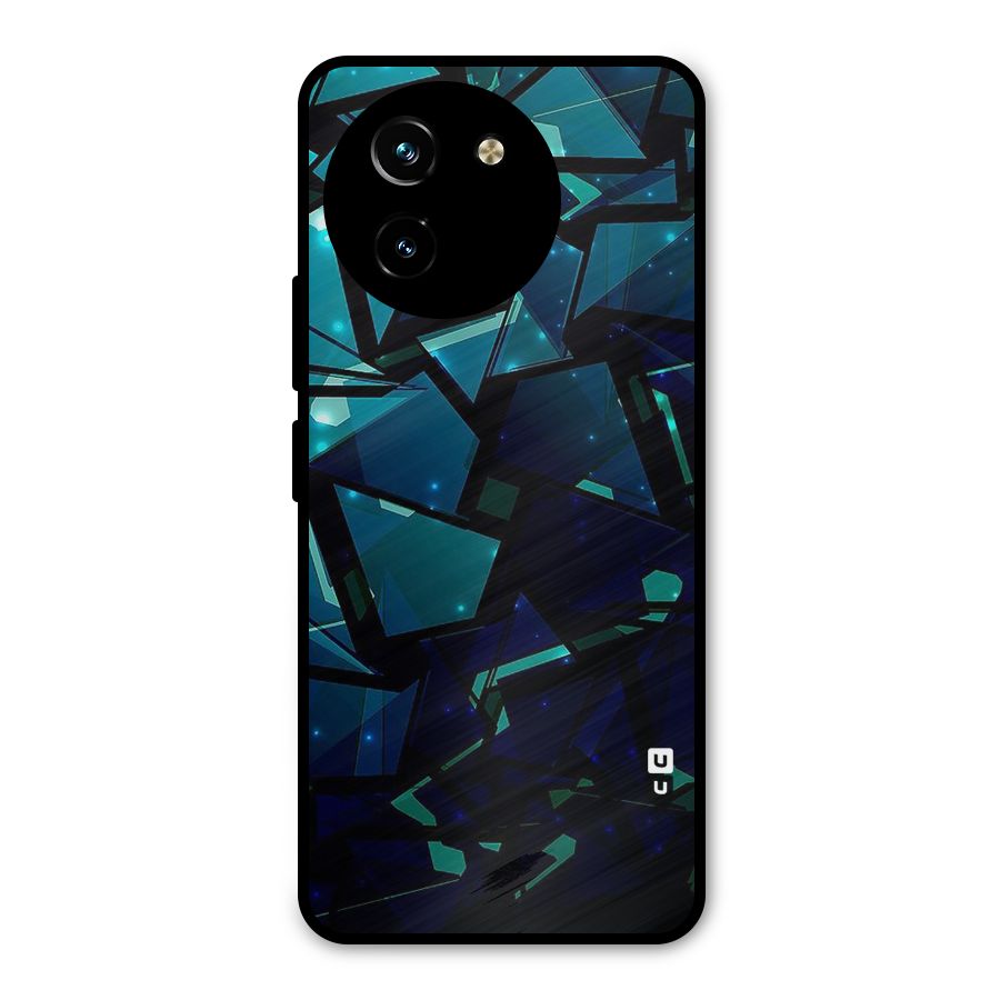 Abstract Glass Design Metal Back Case for Vivo T3x