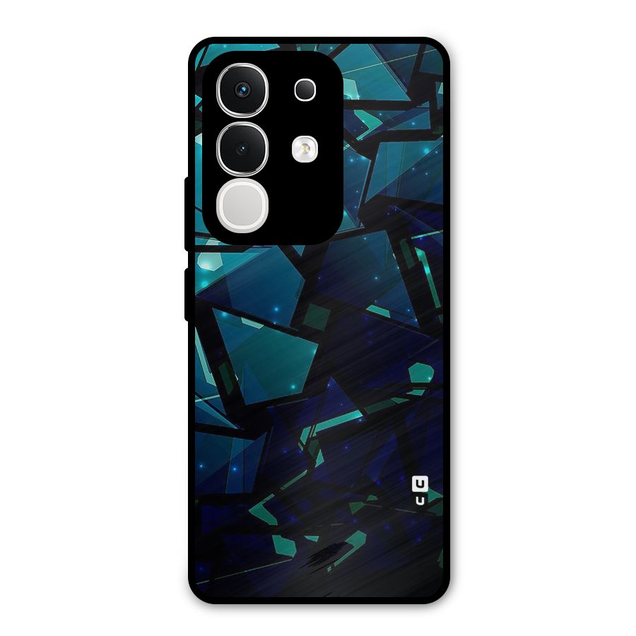 Abstract Glass Design Metal Back Case for Vivo T4x