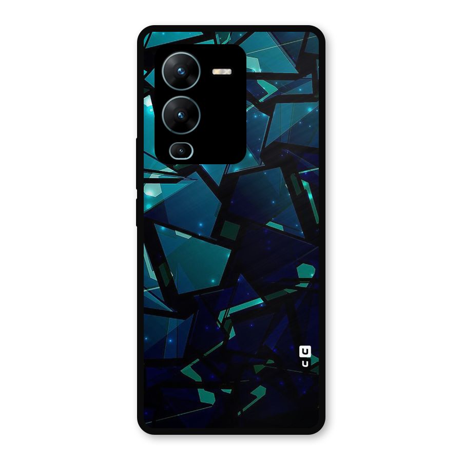 Abstract Glass Design Metal Back Case for Vivo V25 Pro
