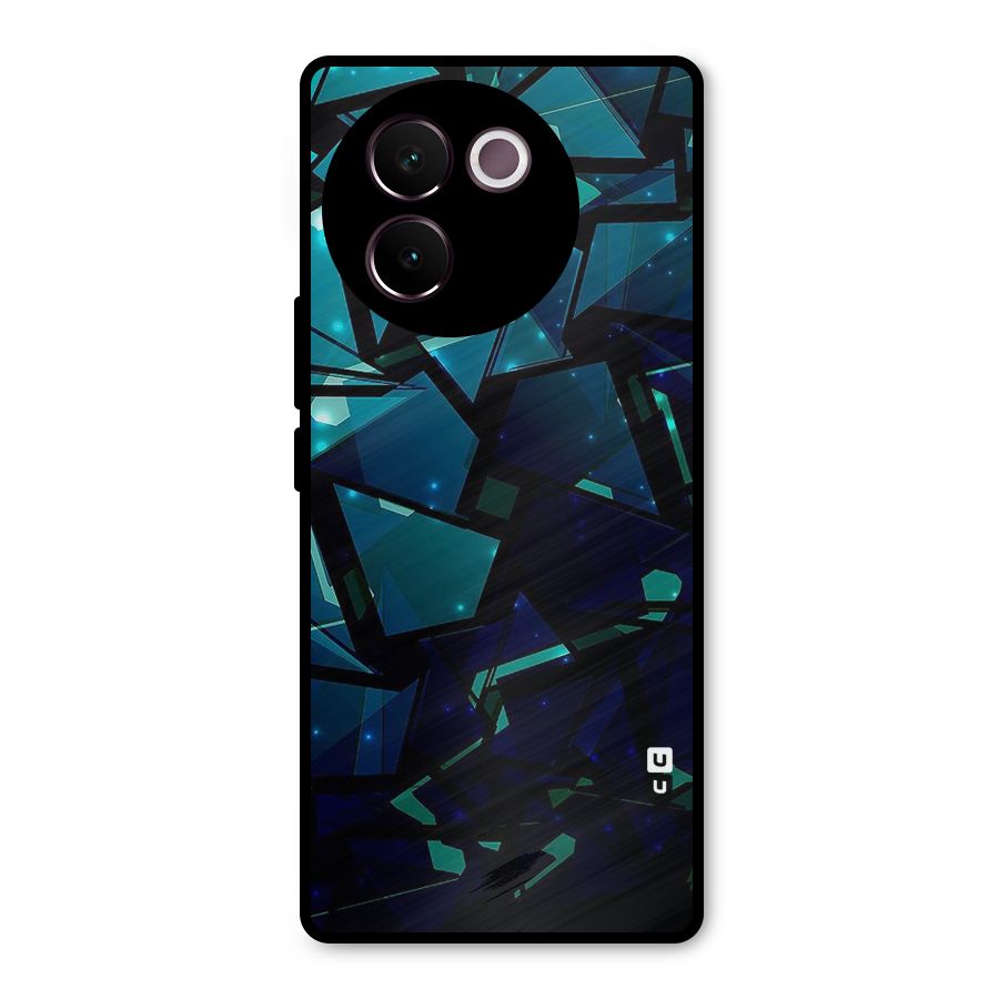 Abstract Glass Design Metal Back Case for Vivo V30e