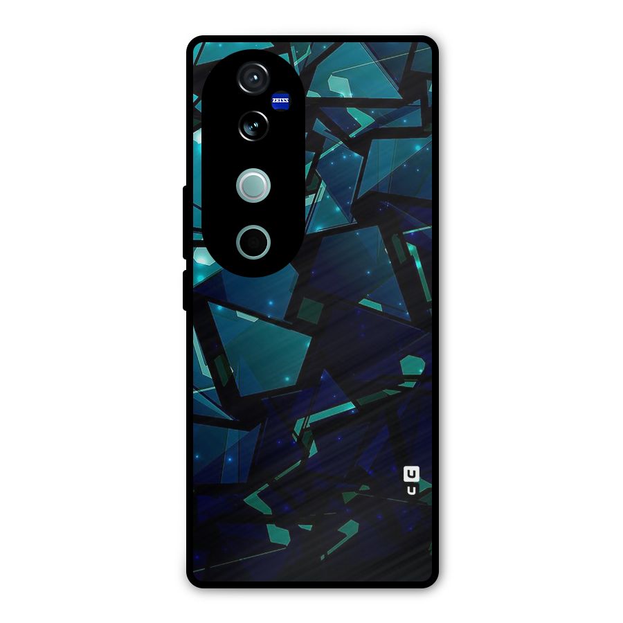 Abstract Glass Design Metal Back Case for Vivo V40