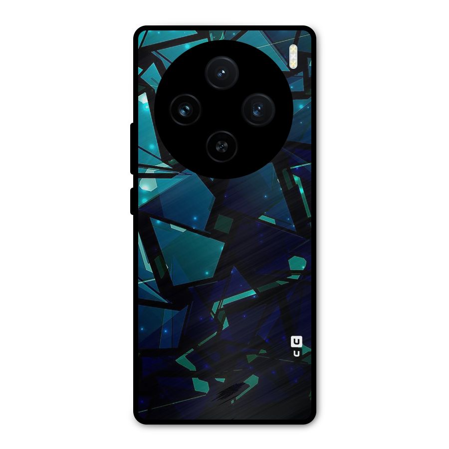 Abstract Glass Design Metal Back Case for Vivo X100