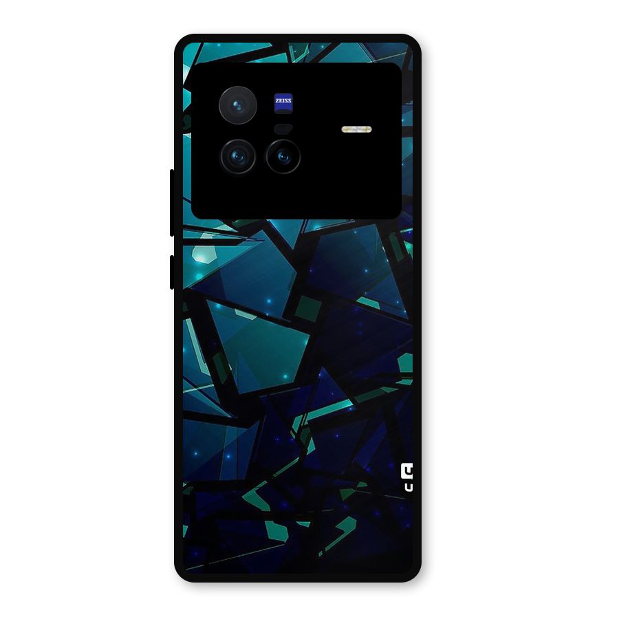 Abstract Glass Design Metal Back Case for Vivo X80