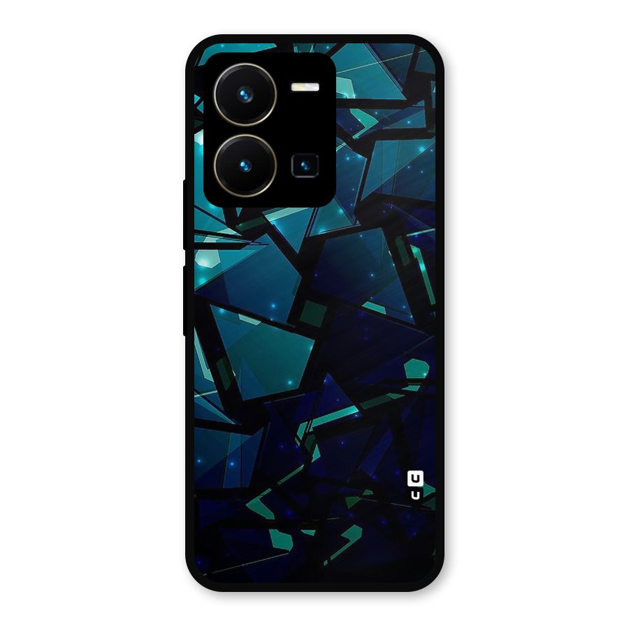 Abstract Glass Design Metal Back Case for Vivo Y35